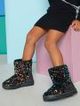 Girls Sequin Decor Snow Boots
