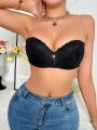Women's Lace Strapless Bra With Underwire
