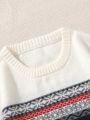 Manfinity Men'S Color Block Geometric Pattern Sweater