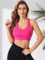 Hollow Out Racer Back Sports Bra