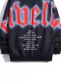 SHEIN Kids HYPEME Boys' Loose Fit Hooded Sweatshirt With Letter Print