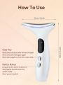 Teckwe Neck Face Massager,Neck Beauty Instrument,4 Levels Of Strength & Constant Temperature Massage,Heating And Vibrating Skin Rejuvenating Beauty Device To Lift And Tighten Sagging Skin,Skin Care Tool Husehold Face Care Machine For Women