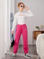 Teen Girls' Face Printed Sweatpants