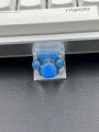 1pc Cute Blue Scratch-resistant Light Transmission Abs Resin Cat Paw Design Keycap For Cross-axis Mechanical Keyboard Keycap Decoration