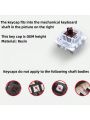 1pc Black Scratch-resistant Translucent Abs Retro 3-in-1 K04 Classic Keycap For Mechanical Keyboard Esc Key Decoration