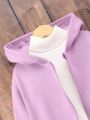 Teen Girl Zip Up Hoodie Without Sweater