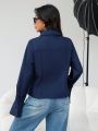 SHEIN Privé Women's Solid Color Long Sleeve Shirt