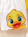 2pcs Toddler Boys' Cute Yellow Duck Printed Shorts