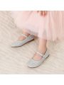 DREAM PAIRS Toddler Girl's Dress Shoes Mary Jane Rhinestone Buckle Strap Ballerina Flat