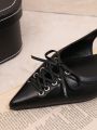 Women'S Fashionable Black Flat Shoes