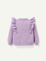 Cozy Cub Baby Girls Ruffle Trim Sweatshirt