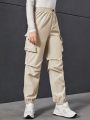 Teen Girl Flap Pocket Side Cargo Pants