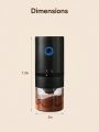 Teckwe Electric Coffee Grinder Machine,Portable Coffee Grinder,Mini Coffee Grinder,USB Rechargeable Coffee Grinder,Modern Portable Coffee Grinder For Kitchen Office