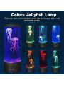 Jellyfish Lava Lamp with 16 Color Changing, Electric Jellyfish Lava Lamp for Adults, Kids, Jellyfish Tank Table Lamp, Color Changing Jellyfish Aquarium, Home Decor and Room Mood Light Attached