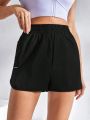 SHEIN Women's Athletic Shorts With Side Phone Pockets