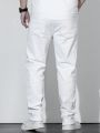 Men's Plus Size Solid Color Distressed Pocket Jeans