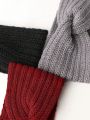 3pcs Women's Multicolor Knitted Headbands, Suitable For Daily Wear, Warm And Comfortable
