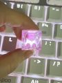 1pc Cute Violet Anti-scratch Translucent Abs Resin Cat Claw Design Keycap For Cross Axis Mechanical Keyboard Decoration
