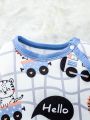 Baby Boys' Cute Printed Bodysuit Jumpsuit Pajamas With Animal Patterns