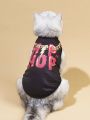 PETSIN Petsin Cool Gold Chain & Printed Pet Vest, Universal For Cats And Dogs