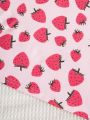 SHEIN Teen Girl Strawberry Print Cami Dress & Super Crop Top