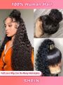 Full Lace Curly Human Hair Wigs Transparent Full Lace Wig Pre Plucked With Baby Hair Brazilian Virgin Human Hair Natural Black