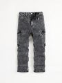 SHEIN Tween Boys' Casual Mid-Rise Workwear-Style Jeans