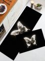 SHEIN Butterfly Pattern Thickened Anti-Slip Living Room & Kitchen Carpet