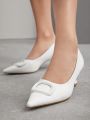 SHEIN BIZwear Rectangle Decor Women's High Heel Shoes