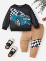 Baby Car Print Sweatshirt & Sweatpants