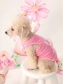 PETSIN 1pc Easter Pink Pet Rabbit Letter Print Pet Vest For Cats And Dogs