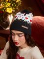 Frida Kahlo X SHEIN Women Figure Graphic Fashion Bobble Hat For Daily Life