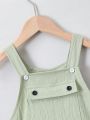 SHEIN Kids EVRYDAY Toddler Boys' Fashionable & Comfortable Classic Overalls For Casual And Cool Style