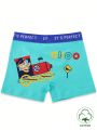 Young Boys' 3d Supportive Seamless Boxer Briefs, 4pcs/Pack