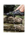 BenBoy Women Letter Detail Drawstring Front Water Shoes, Sporty Outdoor Elastane Creek Shoes