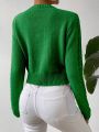 SHEIN Essnce Solid Drop Shoulder Sweater