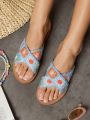 Women'S Embroidered Bohemian Style Flat Sandals