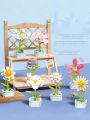 1pc Building Bricks Flower Blind Box, Suitable For Daily Play