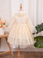 Young Girl's Lace Dress With Ruffle Hem