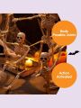 JOYIN 5 PCS Posable Halloween Skeletons 16 Inches Full Body Posable Joints Hanging Skeletons for Graveyard Decorations, Haunted House Accessories, Spooky Scene Party Favors