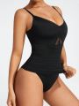 SHEIN SHAPE Lace Trimmed Body-shaping Bodysuit