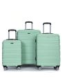 3 Piece Luggage Sets,PC Lightweight & Durable Expandable Suitcase with Two Hooks,Halloween Double Spinner Wheels,TSA Lock,(21/25/29)