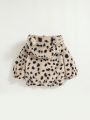 SHEIN Baby Girls' Hooded Jacket With Spotty 3d Ear Design