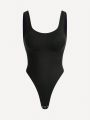 SHEIN SHAPE Solid Color Body Shaping Bodysuit