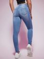 Women's Slim Fit Jeans With Built-In Zipper