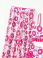 Toddler Girls' Doughnut Printed Two-piece Bikini Swimsuit Set