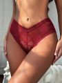 Lace Hollow Out Triangle Panties