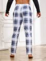 1pc Men Plaid Print Loungewear Pants