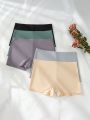 5pcs Women'S Seamless Flat Angle Pure Color Panties Set