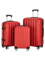 3 Piece Set Luggage Suitcase, Hard Shell Carry-On Luggage with TSA Lock, Multifunctional 3-in-1 Storage Suitcase for Traveling